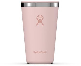HYDRO FLASK - All around Tumbler 473 ml (16 oz) con coperchio ermetico a incastro chiudibile antigoccia - Acciaio inossidabile a doppia parete con isolamento sottovuoto - Trillium