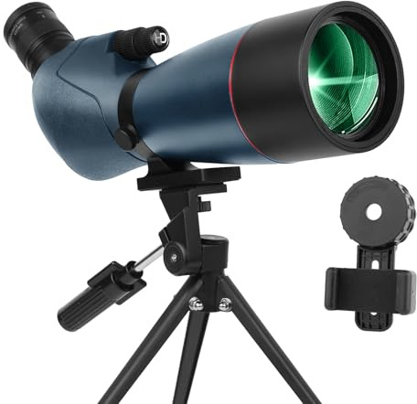 25-75X70 Spektive für Zielschießen - HD Spektiv mit Stativ Tragetasche & Smartphone Halterung - BAK4 HD Spektiv für Vogelbeobachtung Jagd Wildtierbeobachtung