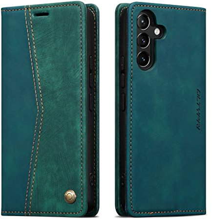 QLTYPRI Wallet Case for Samsung Galaxy A16 4G/5G, Vintage PU Leather Folio Case with Card Slots Kickstand Magnetic Closure Shockproof Flip Phone Cover for Samsung Galaxy A16 4G/5G - Green
