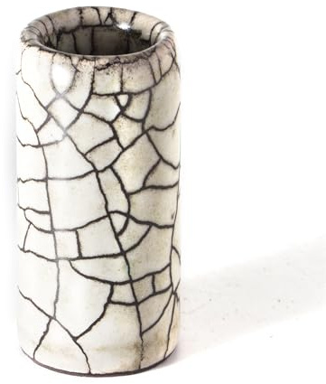 Crackle Medium– Handmade Ceramic Guitar Slide – Warm Tone, Smooth Feel – Artisan Finish – Made in Small Batches – (Medium)