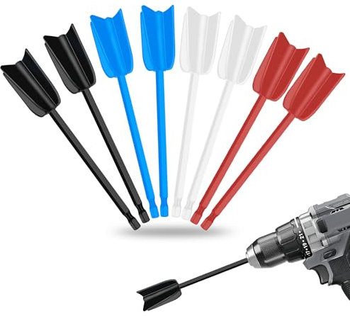 8 Stück Farbrührer für 1/4 Bohrer, Epoxidharz Rührer Farbmischer Epoxymischer Rührstab Bohrmaschine Quirl Epoxidharz Mischpaddel Mixer Aufsatz Bohrmaschine für Harz Malen Epoxid
