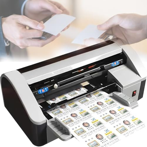 hocvseo Desktop-Visitenkartenschneider, Automatischer Visitenkartenschneider, Verstellbare Kante 5–15 Mm, Schneiden Von 30–40 Stück/Minute, Für Unternehmen/Einladungen/Lesezeichen/Mitgliedschaft