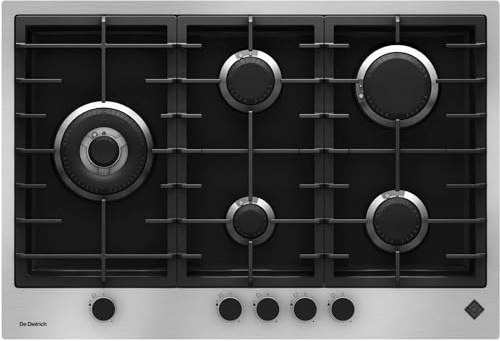 De Dietrich DPE4729XF, Cuisinière à gaz Platinum, Inox/black