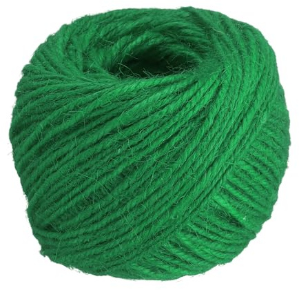 QUARKZMAN 50m Juteschnur, 2mm Dicke Kordel Gartenschnur Seil Farbige Pflanzenschnur Kordel für DIY Kunsthandwerk Geschenkverpackung Dekoration Gartenarbeit Pflanzenaufhänger, Grün