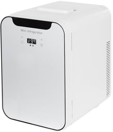 panfudongk Mini frigo mini frigo, mini frigo, piccolo frigorifero, mini refrigeratore, 20 l, portatile, silenzioso, per ufficio, auto, camera da letto, cosmetici