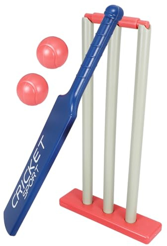 WOONEKY Lustiges Cricket Satz aus Robustem Abs mit Schläger und Ball Handliche Größe Stoßfestes Outdoor und Indoor Spielzeug für Kinder und Familien im Garten und Am Strand