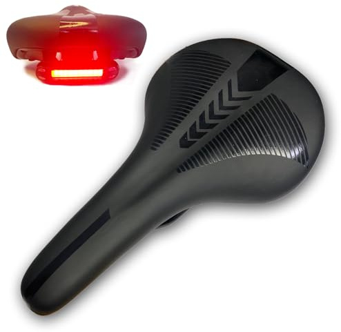 LIBRNTY Sellino bicicletta prostata,Sella per Bici Mountain in Gel Sella MTB, Sellino per Bicicletta,Design del fanale posteriore,Ergonomico Impermeabile e Traspirante per Mountain Bike Uomini Donne