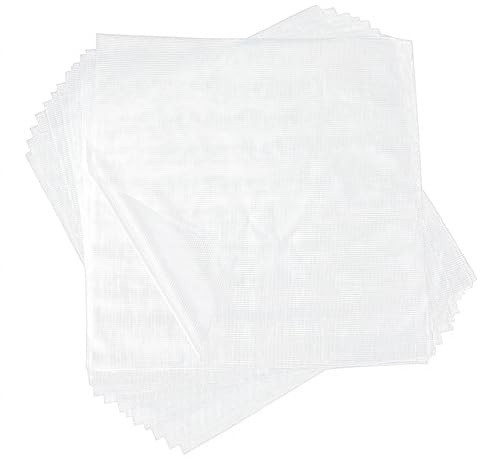 100 fogli di stabilizzatore per ricamo lavabile, pellicola trasparente solubile in acqua, 20,3 x 20,3 cm, stabilizzatore solubile in acqua per ricamo e topping