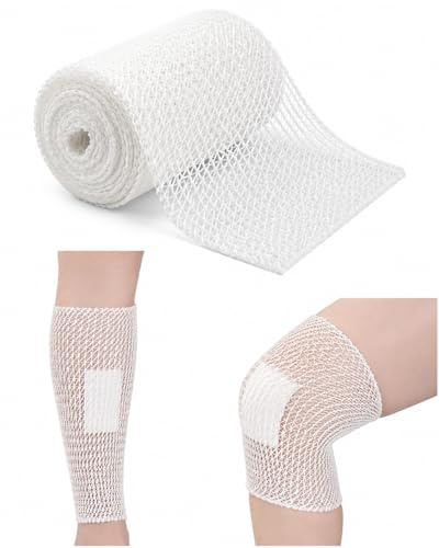 RAVNIX 1 Rouleau Élastique Maillé, 3,8 cm x 5 m, Bandage de Compression Respirant pour Soutien Articulaire et Maintien de Pansement, Idéal pour Entorses et Blessures Légères
