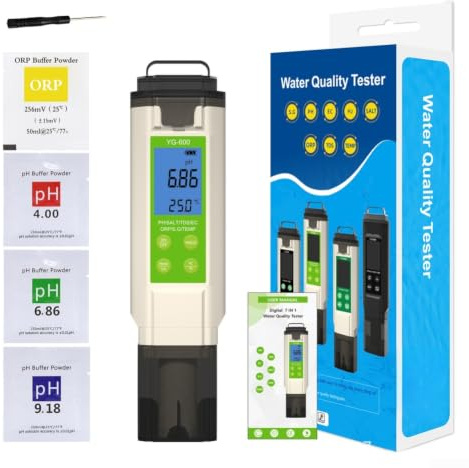 7-in-1 Multifunktions-Wassertester für Pool Aquarium Hydrokultur pH Gesamtlösliche Feststoffe Leitfähigkeit ORP S.G. Salztemperatur