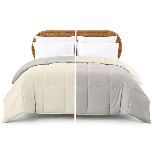 Modern Threads Down Alternative Reversible Comforter Ivory/Taupe Twin