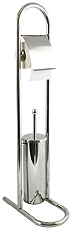 MSV Stand WC Garnitur WC Bürste aus Edelstahl 30x16,5x80cm