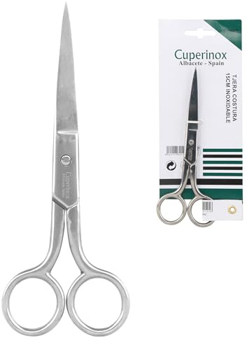CUPERINOX® Couture Series - Tijera Costura Profesional 15 cm | Acero Inoxidable Resistente | Corte Preciso para Telas y Manualidades | Uso Doméstico y Profesional