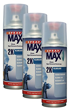 3X Kwasny SprayMax 2K Klarlack Härter Sprühdose Spray 400ml 680061