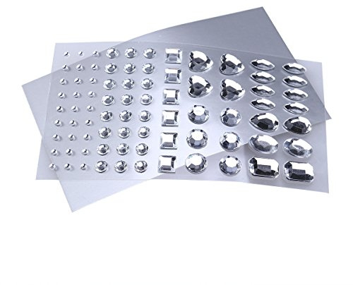 rosenice Selbstklebende Acryl Strasssteine 5.3×3.1×0.2 Zoll Glitzernde Diamanten Aufkleber Für Basteln Scrapbooking Und Dekoration