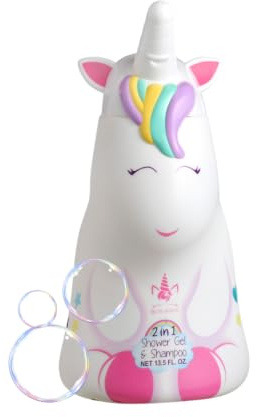 Eau My Unicorn 2in1 Duschgel & Shampoo für Kinder mit milder Pflegeformel, 3D Figur Einhorn (400 ml)