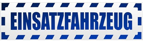 Kiwistar Magnetschild EinsatzFahrzeug, Truck gestreift - 45cm Blau - reflektierend - magnetisch für Auto PKW Kfz - wiederverwendbares Hinweisschild aus Magnetfolie - für Fahrzeug, Truck