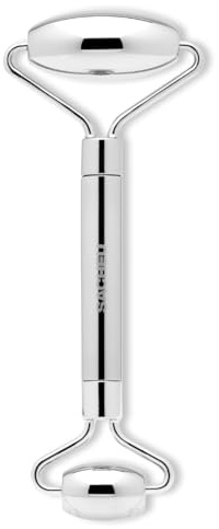 Sacheu Stainless Steel Face Roller Skin Care and Lymphatic Drainage — Cooling Metal Roller for Puffiness, Wrinkles, and Face Lifting, Dual-Sided Facial and Eye Massager, Includes Travel Pouch