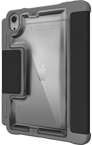 STM Goods Dux Plus Schutzhülle für iPad mini 7 & 6 - Schwarz - Case | Militärstandard MIL-STD 810G, transparente Rückseite, wasserabweisende Frontklappe & integrierter Apple Pencil Halter
