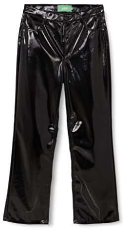 JJXX Jxkenya HW - Pantaloni in Finta Pelle, Black/Detail:Shiny - Long, M Donna
