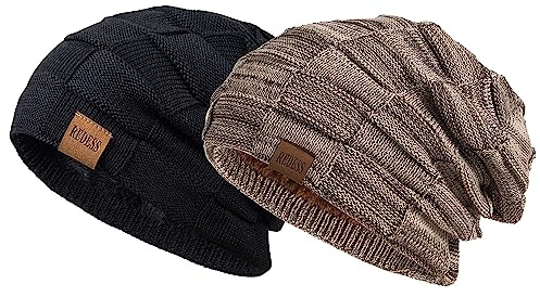 REDESS Beanie Mütze für Herren und Damen Winter Warme Mützen Stricken Slouchy Thick Skull Cap