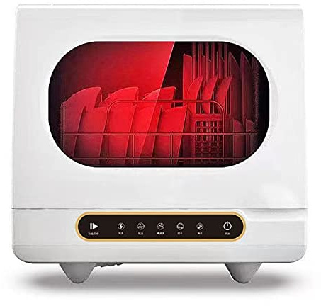 Mini Lavavajillas, Lavavajillas Portátil De Sobremesa Con 4 Programas De Lavado, Doble Rociado De 360º, Función De Alta Temperatura De 72℃, Para Apartamentos, Dormitorios Y Caravanas