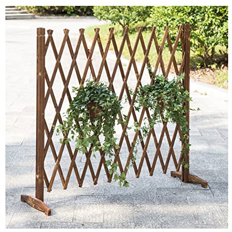 BXKCFYBSQ Expandable Garden Fence, Telescopic Plant Climbing Frame Animal Fence External Independent Wooden Lattice Board/Christmas Tree Fence (Size : H90xL210cm)