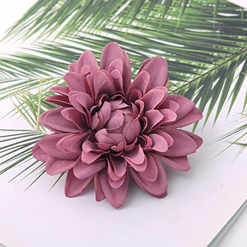 NevStp 20 Stück Dahlie, künstliche Seidenblumen, Köpfe für Hochzeitsdekoration, Rose, DIY-Kranz, Scrapbooking, Handwerk, gefälschte Blume, Lila