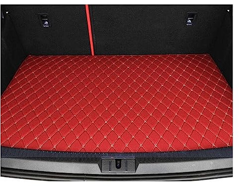 FUNFOB Auto Kofferraummatte Kofferraum Matte Für VW Für TOURAN 7-Sitz 2006-2015 2007 2008 2009 2010 2011 2012 Cargo-Liner Teppich Innen Zubehör Abdeckung (Farbe : Rot)