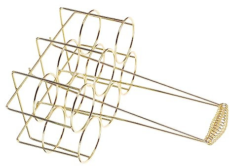 MUCKLILY Beer Bottle Carrier Basket Portable Metal Beer Holder with Handle for Outdoor Barbecue and Home Parties