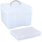 Fangehong Caja Almacenamiento Fotos, Organizador Fotos Plastico con Asas, 6 Cajas Internas, Cajas Almacenaje Fotos, Estuche para Cartas Papelería, 20x14,5x3cm, Total 21x21x16cm (Transparente)