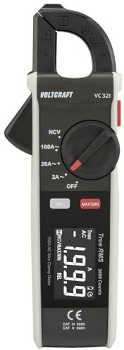 VOLTCRAFT VC-321 Stromzange CAT II 600 V, CAT III 300 V Anzeige (Counts): 2000