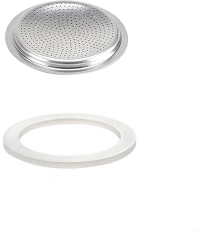 ZYNCUE Joint en caoutchouc de silicone avec 1 tamis Diamètre extérieur 51 mm-87 mm Diamètre intérieur 39 mm-73 mm Pour poêle à moka Express Pot (12 tasses + tamis )
