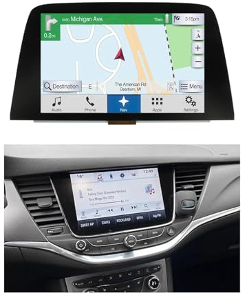 LQ080Y5DZ10 LCD Bildschirm 8 Zoll LQ080Y5DZ10 LCD Display für Opel Vauxhall Navi 900 IntelliLink Schiffe Radio für Opel Astra K MK7 2015-2020 39042448 Bildschirmersatz mit Reparaturset