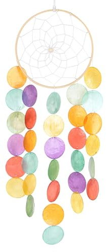 M METERXITY Campanello Vento Conchiglia Esterni, Campana Eolica Conchiglia Dreamcatcher Mare Vetro Conchiglia Campana Eolica per Esterni/Patio/Giardino, Campana Eolica Artigianale [Colorata]