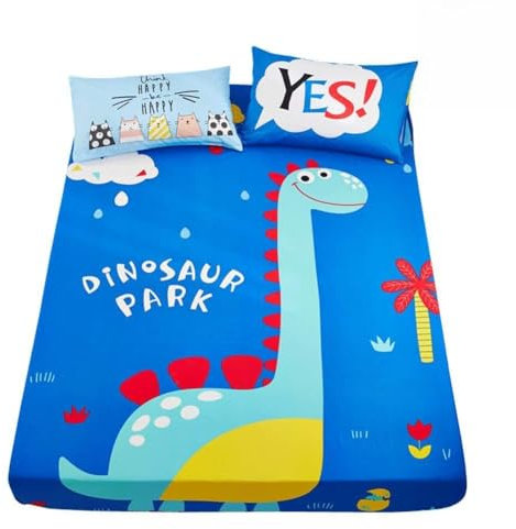 Satin-Bettlaken, Seidenbettwäsche, Komfort-Bettwäsche, Spannbettlaken, elastisches, pflegeleichtes, weiches Baumwollbettlaken mit Falten und Verblassen(Blue,150x200+25cm)