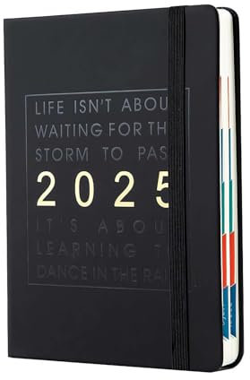 Tagesplaner 2025 - Ihr ultimativer Geschenkkalender, Ganzseitiger Tagesorganizer, umfassender Tagesplaner 2025 mit stabilem Einband, Stundenplaner mit Monatsübersichten