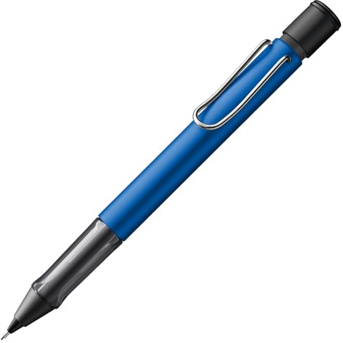 Lamy AL-star oceanblue Druckbleistift in Strichbreite 0,5 mm & Radiertip | Lamy Bleistift mit transparentem, ergonomischem Griff & Gehäuse aus Aluminium - Bleistift mit Feinstrichmine M 41