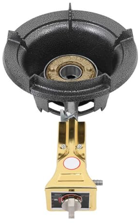 Cuisinière À Gaz 1 Brûleur, Cuisinière À Gaz Liquéfié 25 KW, Support De Casserole En Fonte Intégré, Avec Dispositif De Protection Contre L'extinction Des Flammes,for Usage Domestique Et Commercial(37c