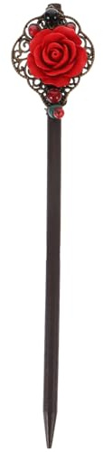 GANAZONO Horquilla De Cabello Retro De Madera 7.08 Pulgadas Accesorio Para El Cabello Estilo Antiguo Elegante Para Fiesta Ceremonias Y Festival
