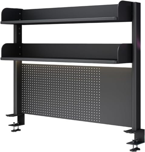 Étagère de rangement murale en panneau perforé, étagère de bureau, étagère de rangement à pince, extension de bureau, panneau perforé, accessoires de bureau pour ordinateur, panneau de confi