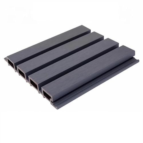 Panneaux de clôture composite en bois et plastique pour extérieur, panneaux de clôture en bois et plastique pour terrasse, cour, jardin (gris, 21,6 x 150 cm)