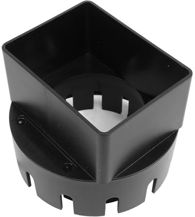 KENANLAN 3 x 4 pollici PVC – Grondaia Downspout – adattatori per esterni progettati con tubi per acqua piovana quadrati, protegge le pareti degli edifici (nero)