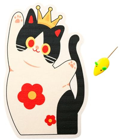 Alfombrilla Rascador para Gatos - Panel Rascador Vertical Adhesivo para Gatos, de Pared con Juguetes para Evitar Aburrimiento de Mininos y Proteger Muebles