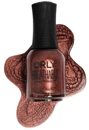 ORLY Chocolate Brown Shimmer Nail Polish | Breathable Nail Varnish | Infused with Argan Oil, Pro-Vitamin B5 & Vitamin C | No Base or Top Coat Needed | Easy to Apply & Vegan (Goddess Bronze)