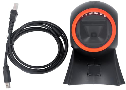 Fafeicy Desktop -Barcode -Scanner mit Automatischer Erfassung, 1D 2D -QR -Code -Leser für das Supermarktlager -POS -System, Kompatibel mit Android Linux OS, 640 X 480 CMOS -Sensor