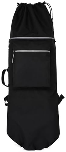 Wakects Wasserdichter Skateboard-Rucksack mit Mehreren Taschen für Outdoor-Sport und Reisen (Black)
