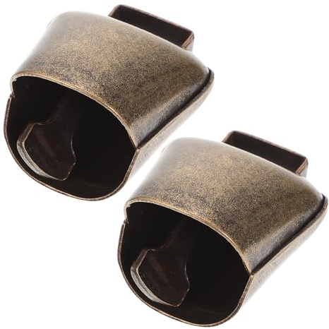 minkissy Campanelli per Cavalli e Mucche Suono Forte a Lunga Distanza in Rame Antiscasso Eleganti e Vintage, 2 Pezzi Color Oro da Pascolo per Allevamento e Pascolo