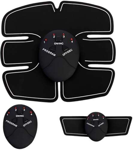 Cinturón de entrenamiento abdominal para hombres y mujeres, 3 controladores para equipo de entrenamiento central, funciona con pilas, equipo de entrenamiento portátil para interiores, brazos, piernas