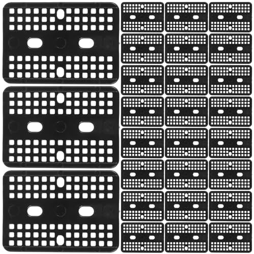 Angoily 50 Pièces Accessoires de Jardin en Plastique Noir, Joint D'étanchéité Résistant à l'usure pour Agrafes de Gazon Synthétique, Fixation Fiable pour Toile de Paillage Extérieure